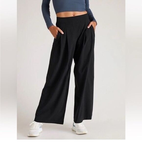 ATHLETA Brooklyn Heights Wide Leg Pant, Black, Size 20 NWT - Picture 3 of 16